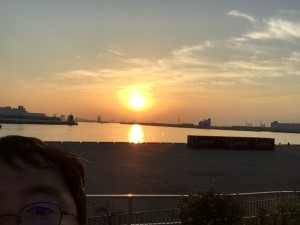 神戸ランニングで見た日の出